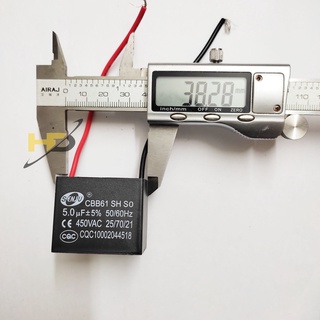 Tụ quạt cbb61 5uf 450vac 5% loại dây senju, tụ khởi động 5uf