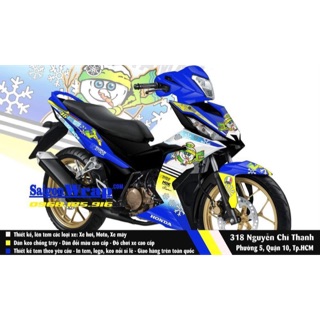 Tem chế Winner 150 Người Tuyết Xanh-Trắng [170825]