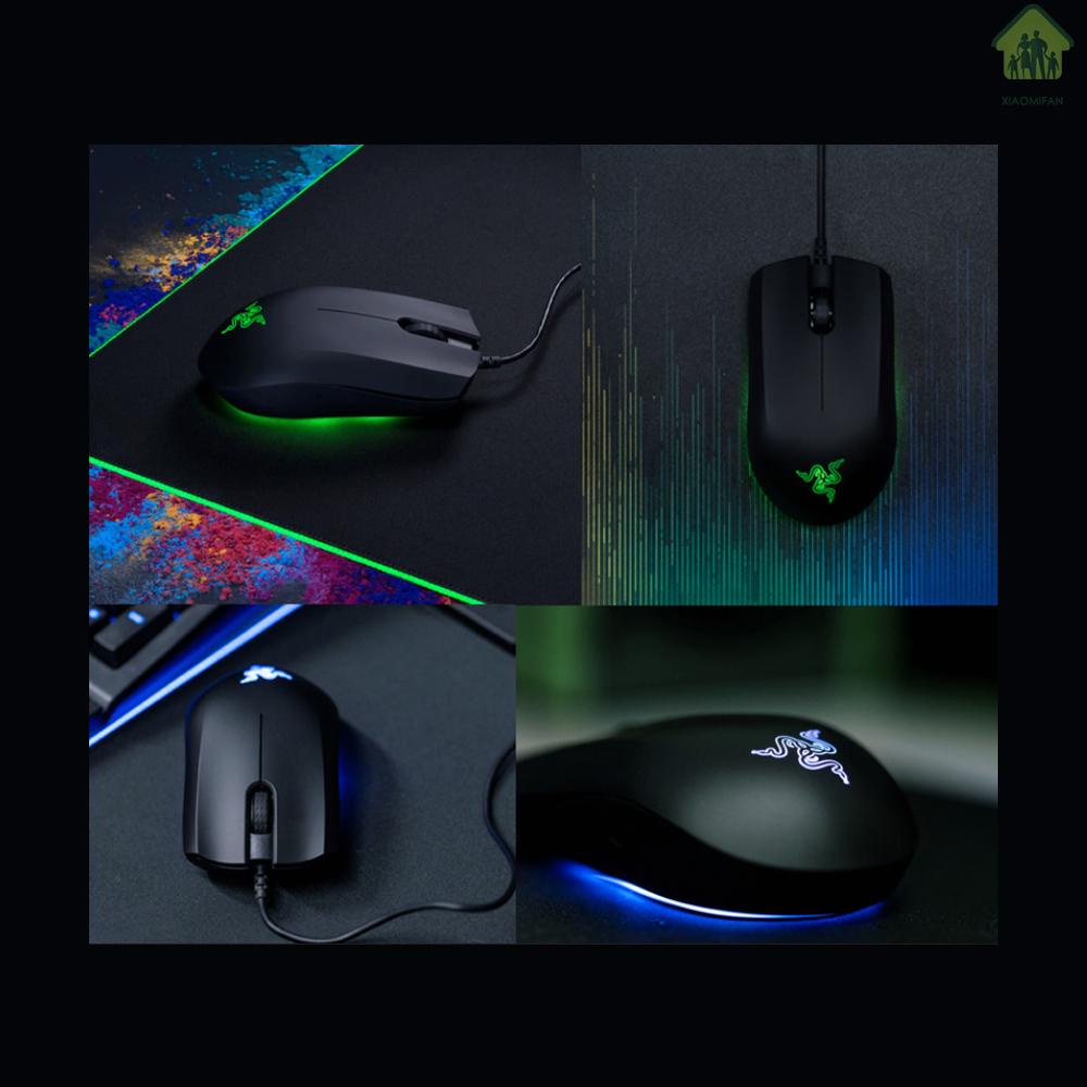 XF Razer Abyssus Essential Optical Gaming Mouse w/True 7200 DPI Optical Sensor/3 Hyperesponse Buttons Powered by Razer Chroma Ambidextrous Ergonomic Wired Computer Mice for Windows PC Gamers