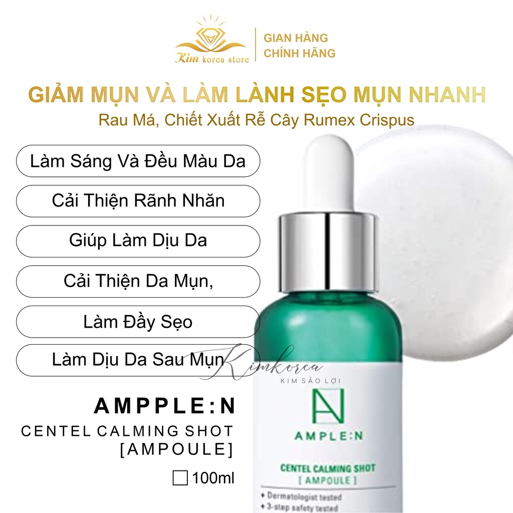 Serum Trắng mịn, căng bóng cấp ẩm giảm mụn kiềm dầu cho mọi loại da Ampoule coreana AMPLE:N