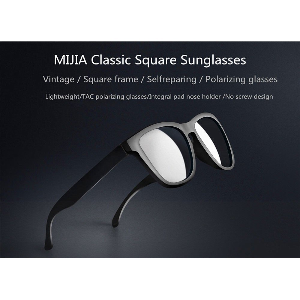 Kính râm Xiaomi Mijia Classic Square Sunglasses Box chống tia UV bản nội địa - Hàng chính hãng