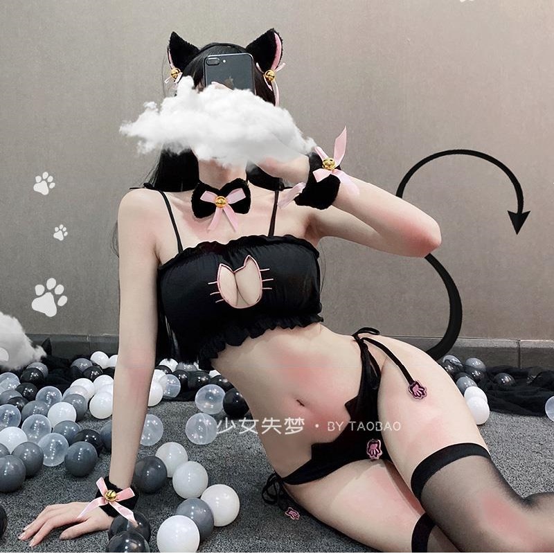 Đồ Ngủ Cosplay Mèo Sexy Miêu Nữ Mã Lolita Chip Mèo Nhung 180 - Ivyshop Fullset không tất | BigBuy360 - bigbuy360.vn