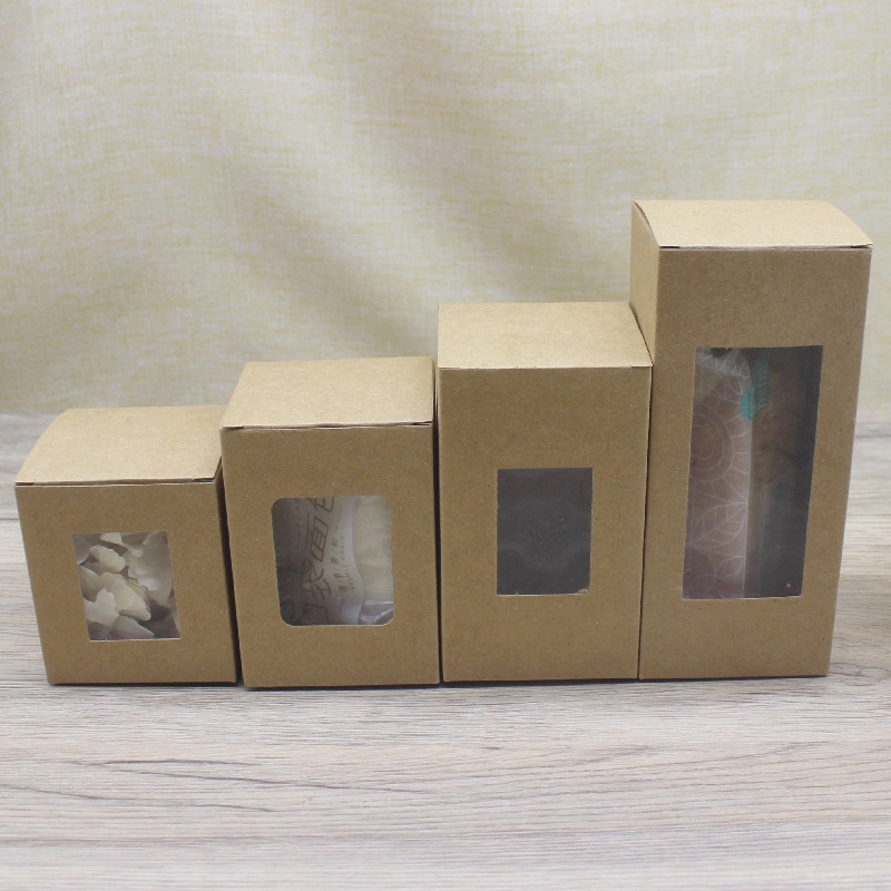 Set 10 Hộp Giấy Kraft 6cm/7cm/8cm/9cm Dùng Để Gói Quà / Bảo Quản Bánh Kẹo / Đồ Dùng