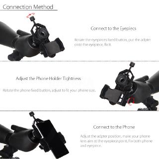 【Original】Telescope Spotting Scope Microscope Mount Holder Mobile Phone Camera Adapter 