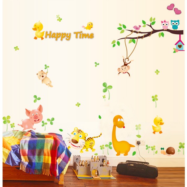 Decal trang trí Vườn Thú Happy Time