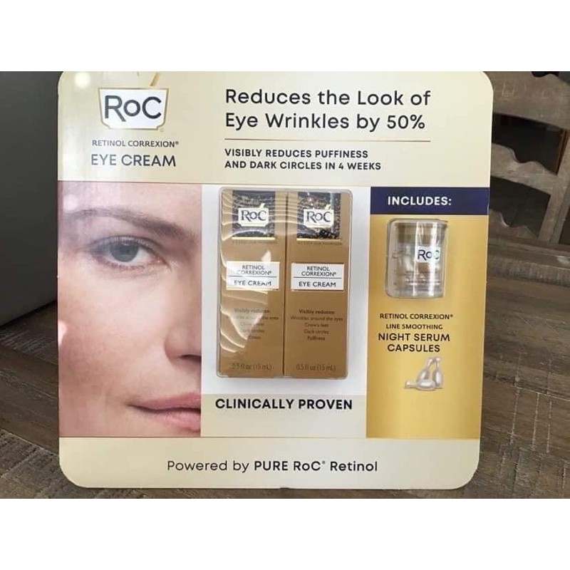 [Fullsize, bill Mỹ] KEM DƯỠNG MẮT ROC Retinol Correxion Eye Cream 15ml - Chống lão hoá, nếp nhăn, quầng thâm | BigBuy360 - bigbuy360.vn