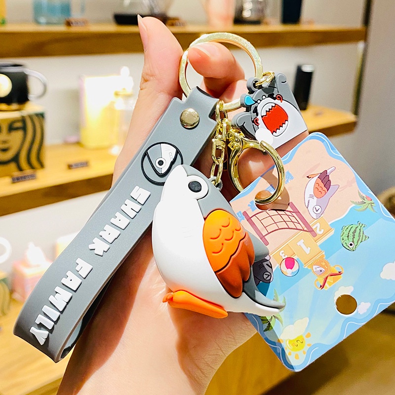 Móc Khóa Hình Cá Mập Sáng Tạo Cho Xe Hơi / Túi Xách