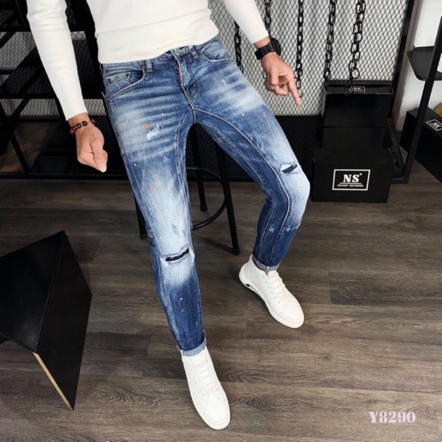 Quần jean nam cao cấp đẹp giá rẻ thời trang phong cách TCS 199 | BigBuy360 - bigbuy360.vn