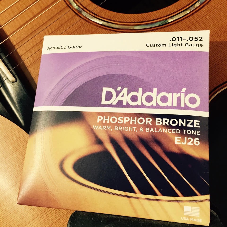[Chính hãng] D'Addario EJ26 - Dây đàn guitar acoustic Phosphor Bronze, Custom Light, 11-52