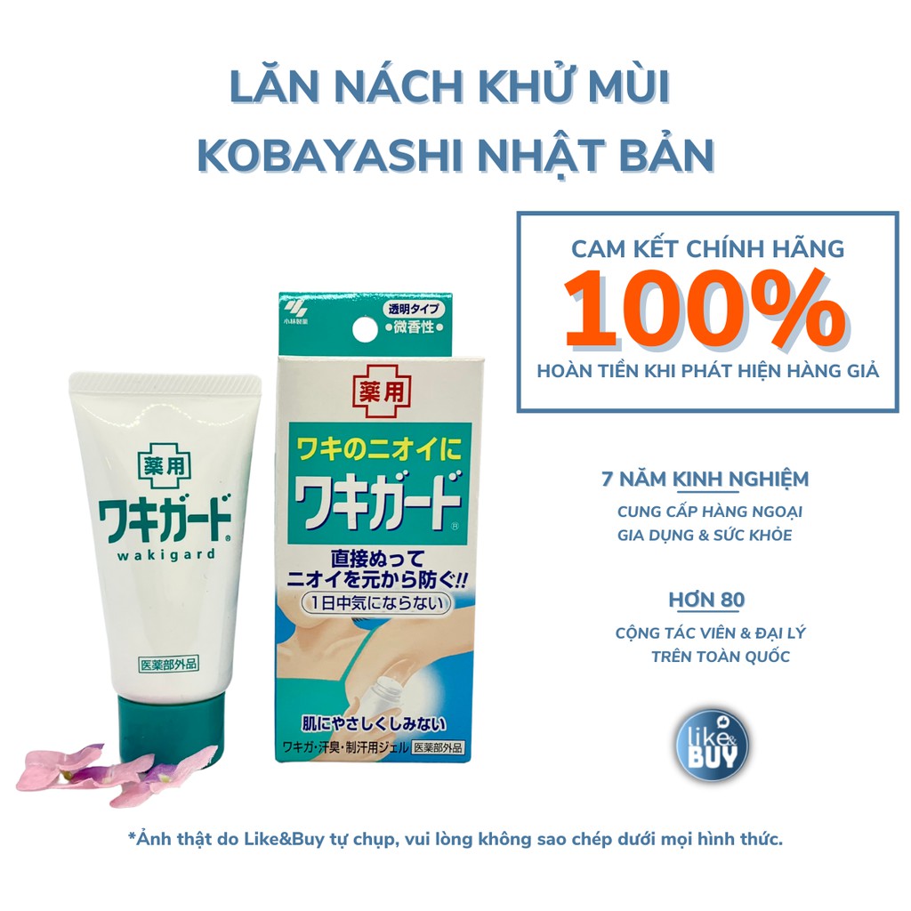 Lăn nách khử mùi Kobayashi dạng gel giảm hôi nách, ngăn mồ hôi 50g hàng nội địa Nhật