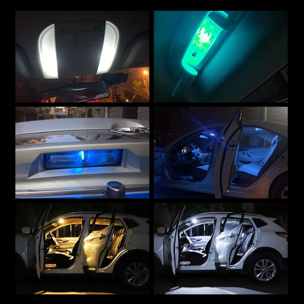 1 Đèn LED T10 W5W / 194 12 SMD COB 6 Màu DC 12V Cho Xe Hơi