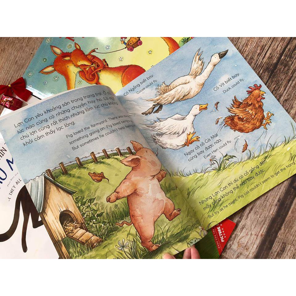 Sách - Combo 4 cuốn Picture Book Song Ngữ (Dành Cho Trẻ Từ 3-8 Tuổi) + Sổ tay gia đình