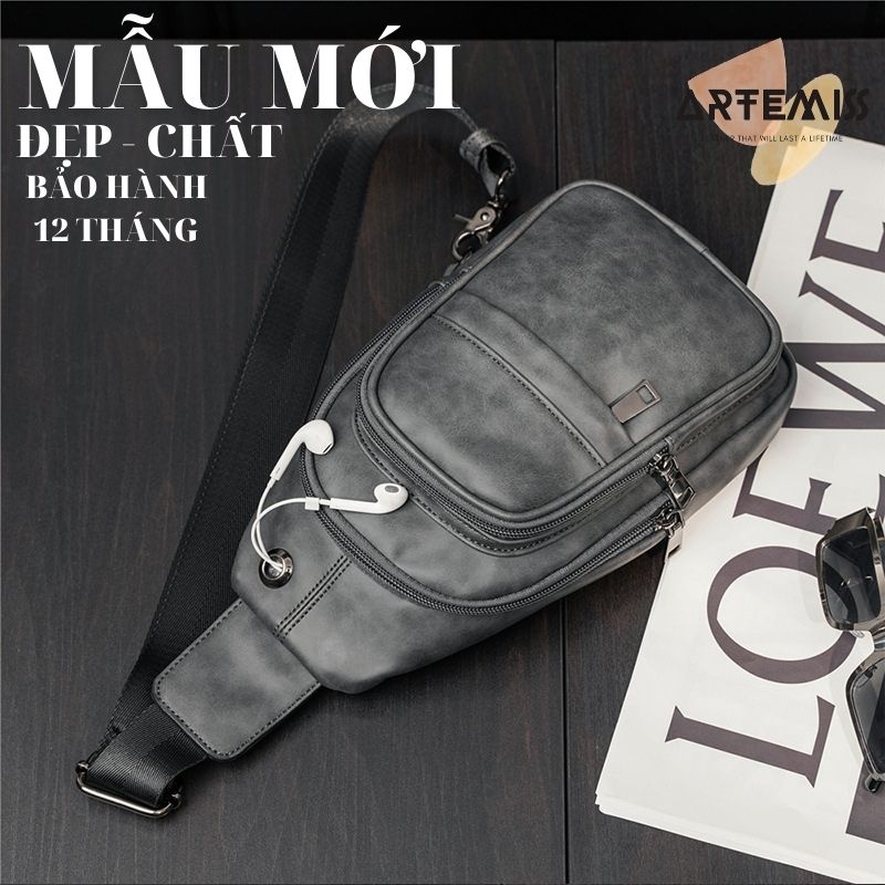 Túi bao tử nam ⚡FREESHIP⚡da đeo chéo ngực vai Lịch lãm, phong cách, bền đẹp. BH 12t Tặng Vớ nam 6U14