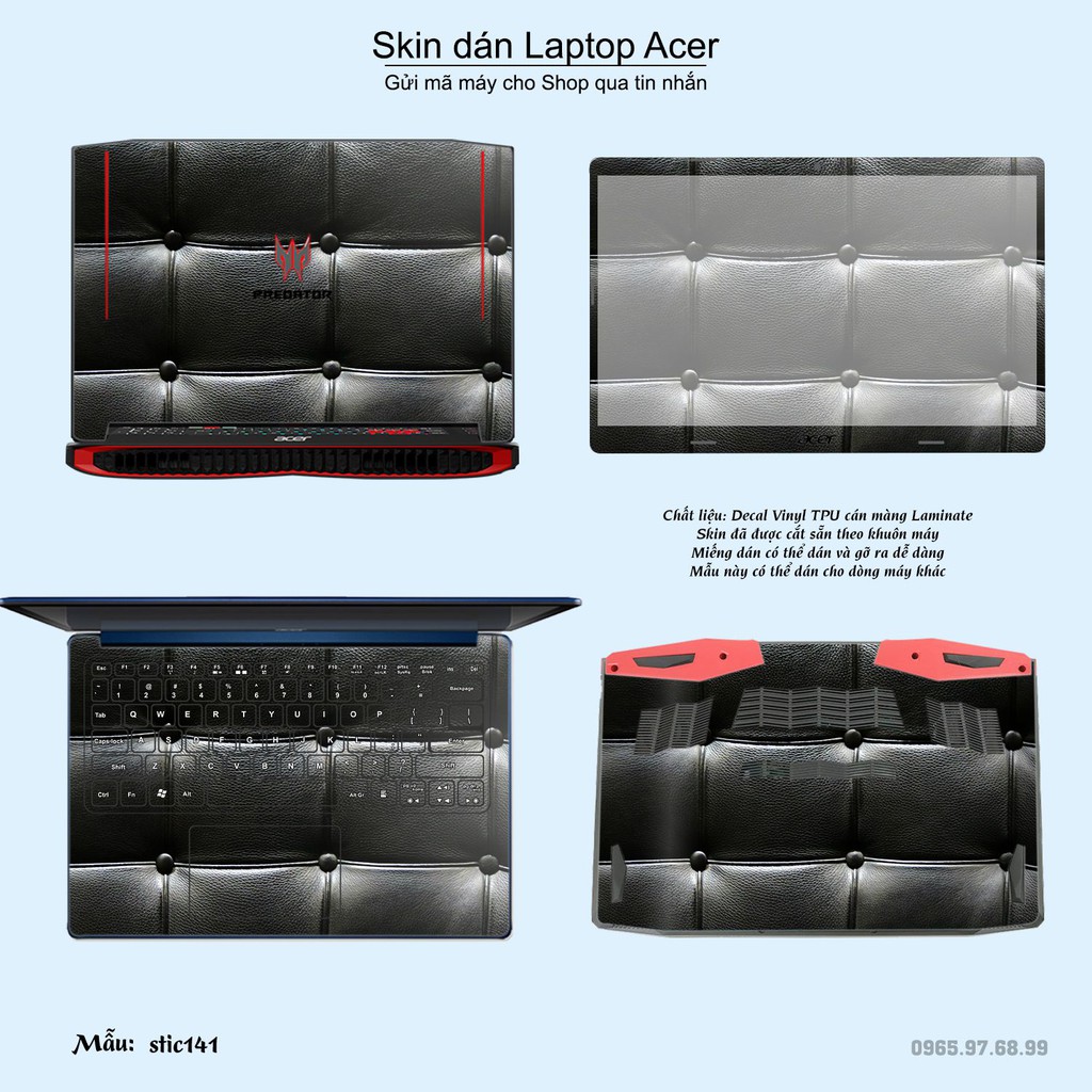 Skin dán Laptop Acer in hình Hoa văn sticker _nhiều mẫu 23 (inbox mã máy cho Shop)