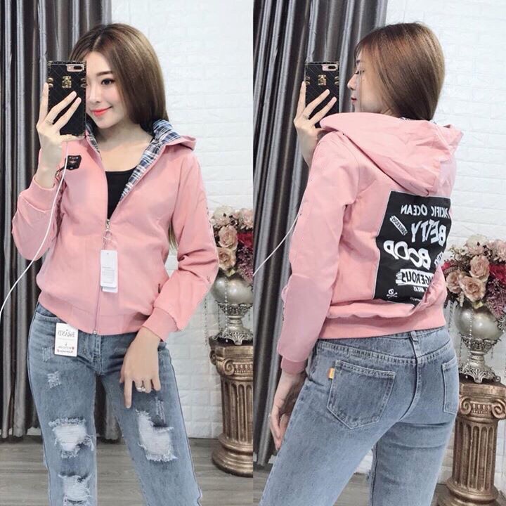 Áo khoác nữ Áo khoát nữ gió dù 2 lớp chống nắng Mèo ú cực hót nhiều màu lựa chọn-M064