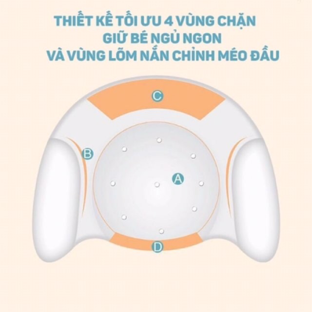 Gối cao su chống méo đầu Baby Moov cho bé