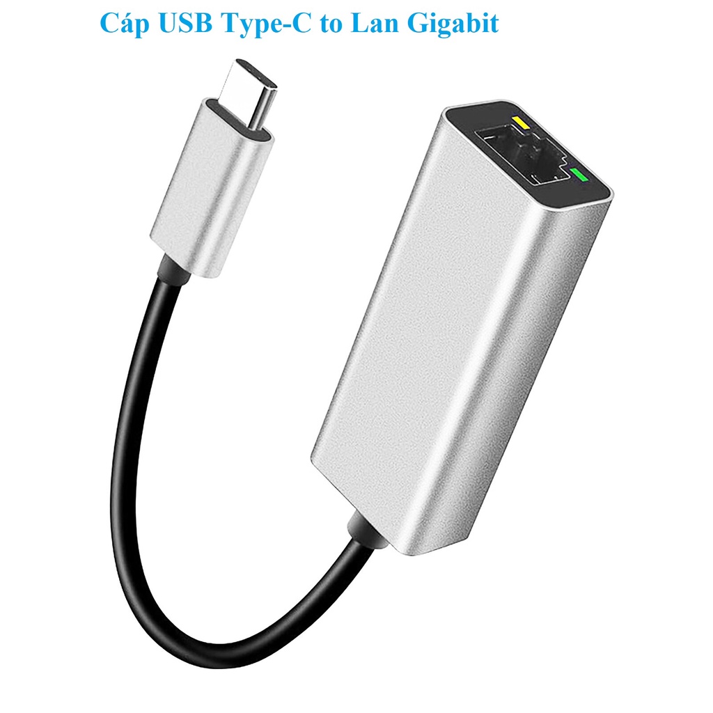 Cáp Chuyển Đổi Mạng Gigabit Type-C Sang RJ45 Hiệu Suất Cao Thiết Thực Thông Dụng Cho Máy Tính Xách Tay