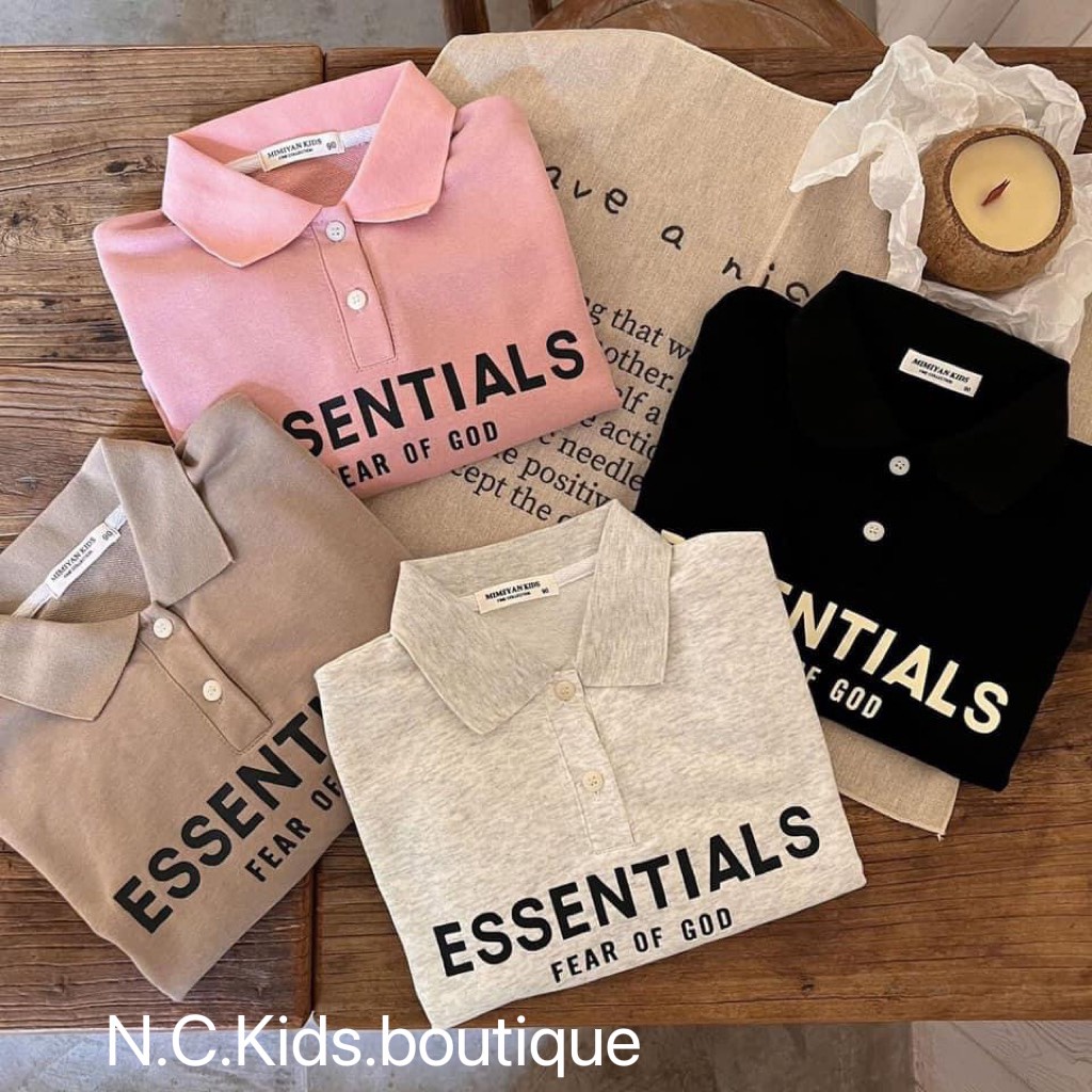 Bộ thu đông cổ bẻ dài tay cho bé trai bé gái chất liệu nỉ cotton dày dặn ấm áp