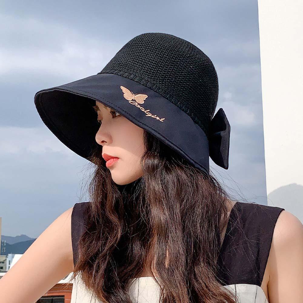 IVORY Nón Bucket Chất Cotton Chống Tia Cực Tím Phong Cách Hàn Quốc