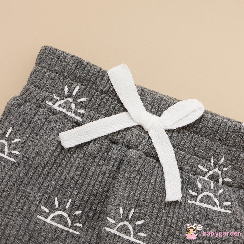 Bộ Áo Liền Quần Tay Dài In Họa Tiết Henley + Quần Dài Cho Bé Trai 0-18 Tháng Tuổi