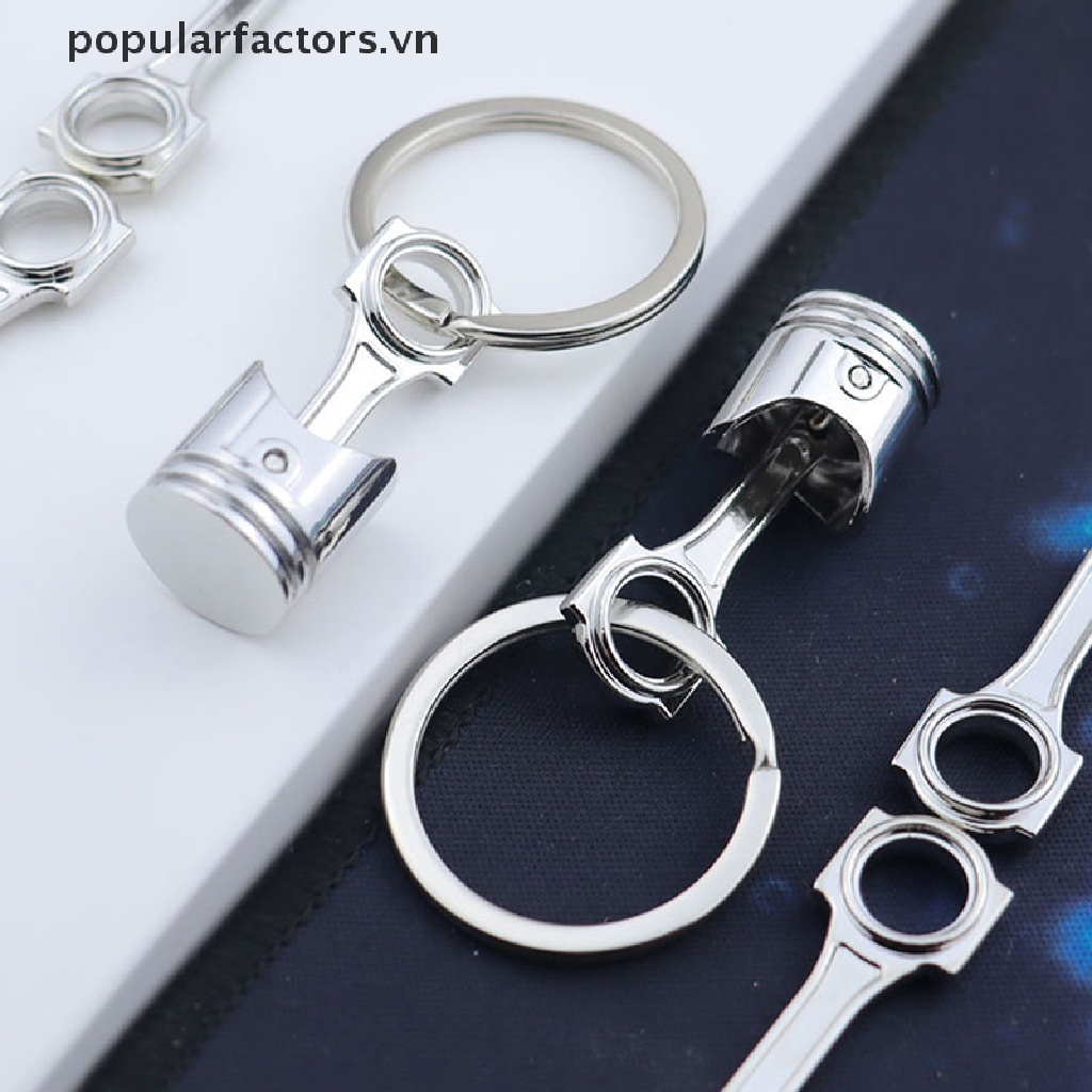 [Phổ Biếnfactors] Móc Khóa Pít Tông Bạc Đánh Bóng Mô Hình Xe Hơi [VN]