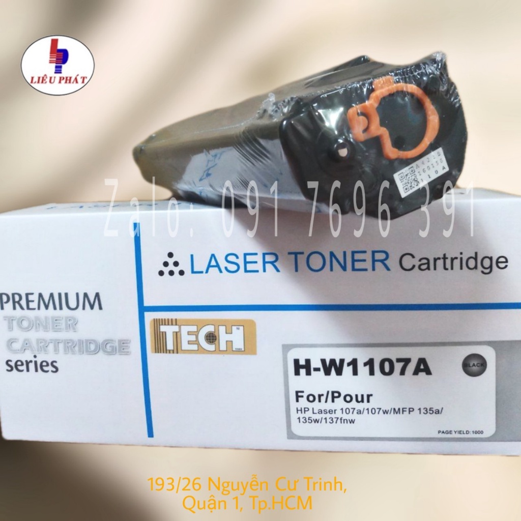 [HÀ NỘI] Hộp mực in W1107A CÓ CHÍP (Có Lỗ Đổ Mực) dùng cho máy HP 107A, 107W, 135A, 135W, 137FNW