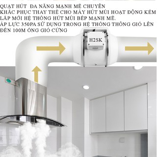 Quạt hút thông gió đa chức năng, hút khói thuốc trong phòng, hút mùi bếp di động....