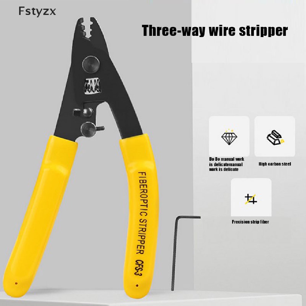 Kìm cắt tuốt dây cáp quang ba cổng Fstyzx CFS-3