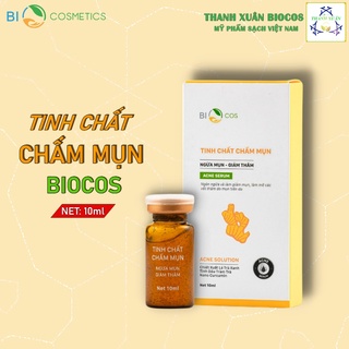 Dưỡng chất, tinh chất chấm mụn biocos 10ml, chăm sóc da mụn trắng sáng, giảm mụn, chiết xuất từ thiên nhiên, lành tính.