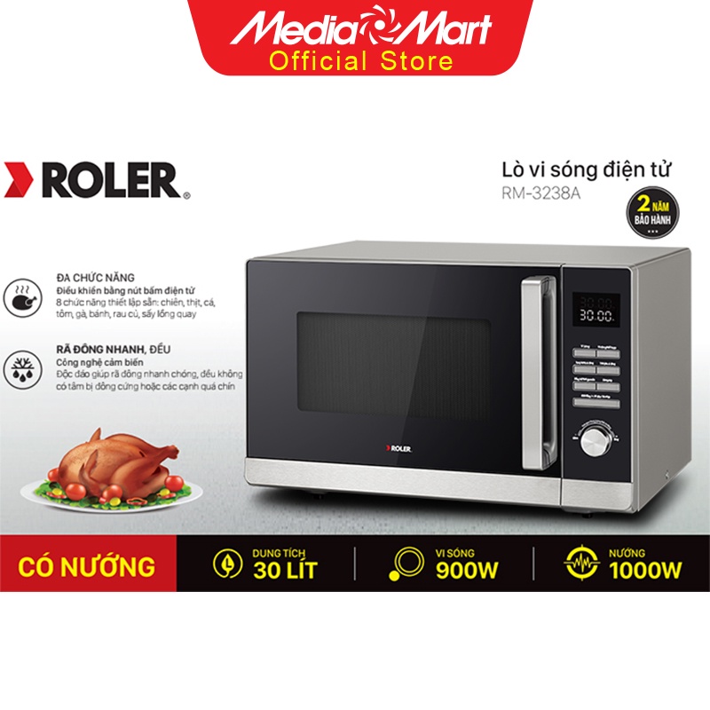 Lò vi sóng điện tử có nướng 30L Roler RM-3238A