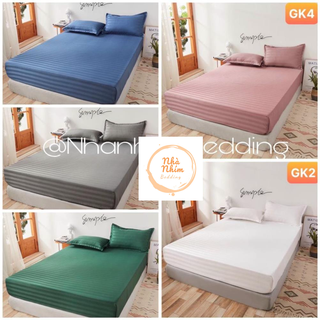 Ga giường và vỏ gối Cotton 3F Khách sạn Nhà Nhím Bộ ga giường dày dặn đủ kích thước trải nệm 1m2, 1m4, 1m6, 1m8, 2m