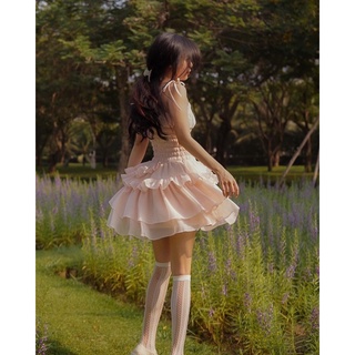 Falette . váy 2 dây tùng xoè, nhún eo . Lunar Blossom Minidress