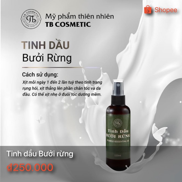 Bộ dầu gội BƯỞI RỪNG TB Cosmetic KÍCH MỌC TÓC (KHẮC TINH RỤNG TÓC) - size nhỏ