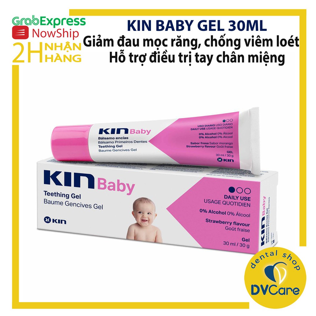 Gel bôi giảm sưng nướu và bệnh tay chân miệng KIN Baby 30ml [dvcareshop]