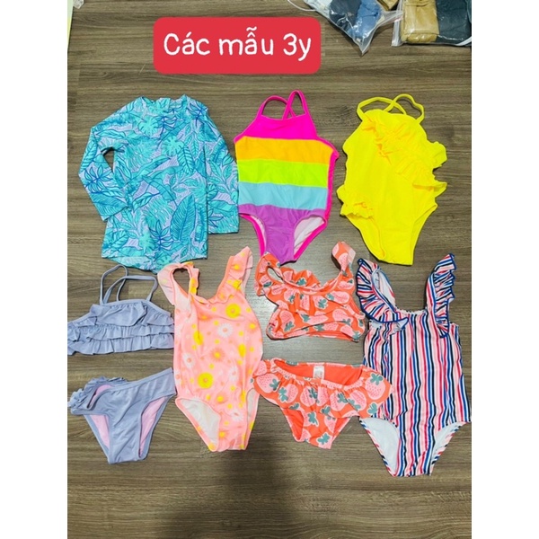 Bikini bé gái xuất dư, đồ bơi bé gái C.at&amp;Ja.ck size 12m-5y mẫu hot 2022