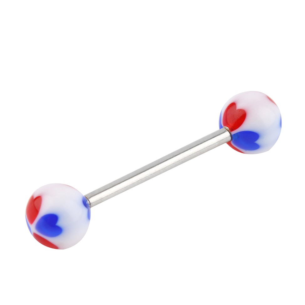 Set 20 khuyên lưỡi 14 kích thước bằng thép phẫu thuật