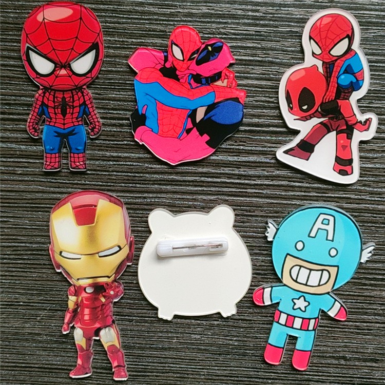 Huy hiệu cài túi Totte/ Áo/ Ba lô mẫu siêu anh hùng Avengers (giao ngẫu nhiên trộn nhiều mẫu) Molangshop