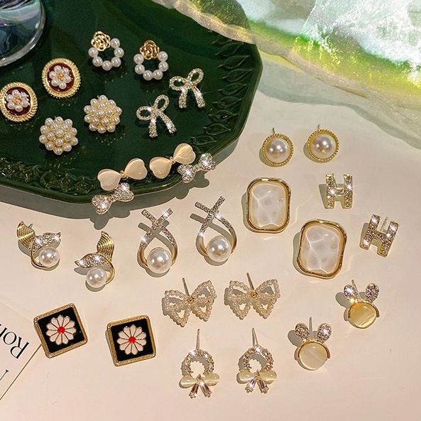 Khuyên Tai Ngọc Trai Cao Cấp Thời Trang Phong Cách Hàn Quốc