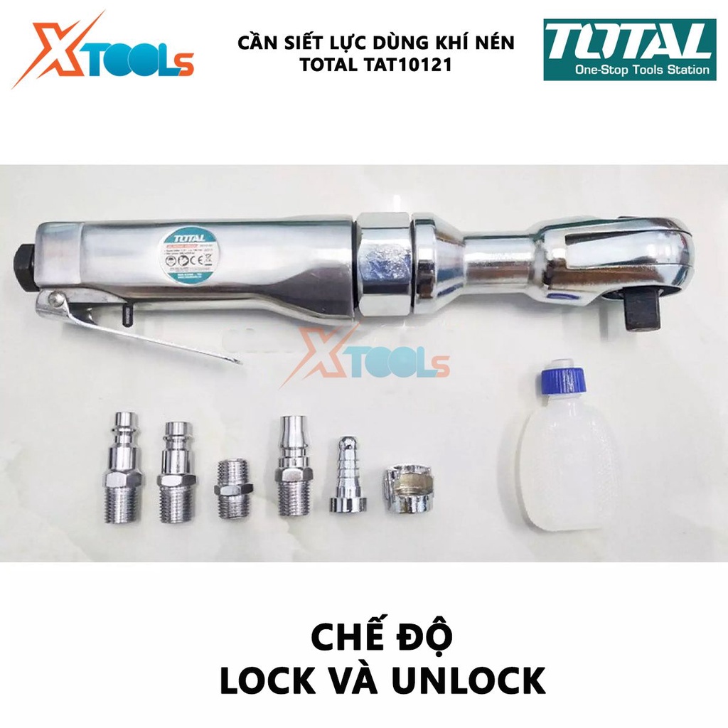 Cần siết lực 2 chiều dùng khí nén Total TAT10121 Cần siết lực cầm tay Độ chính xác ± 4% Kích thước đầu khẩu 1/2&quot; = 13mm