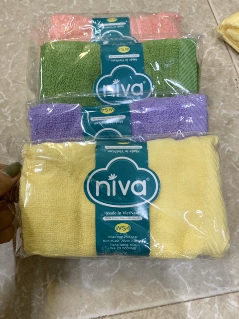 Khăn mặt niva cotton thiên nhiên ( WS4 )