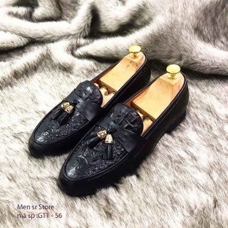 Giày lười nam - dio vân cá sấu buộc chuông