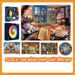 Bộ tranh ghép hình 1000 Mảnh Jigsaw Puzzle Bằng Giấy KT 79x50 cm/ Đồ chơi xếp hình cho bé/ Xếp hình cho bé