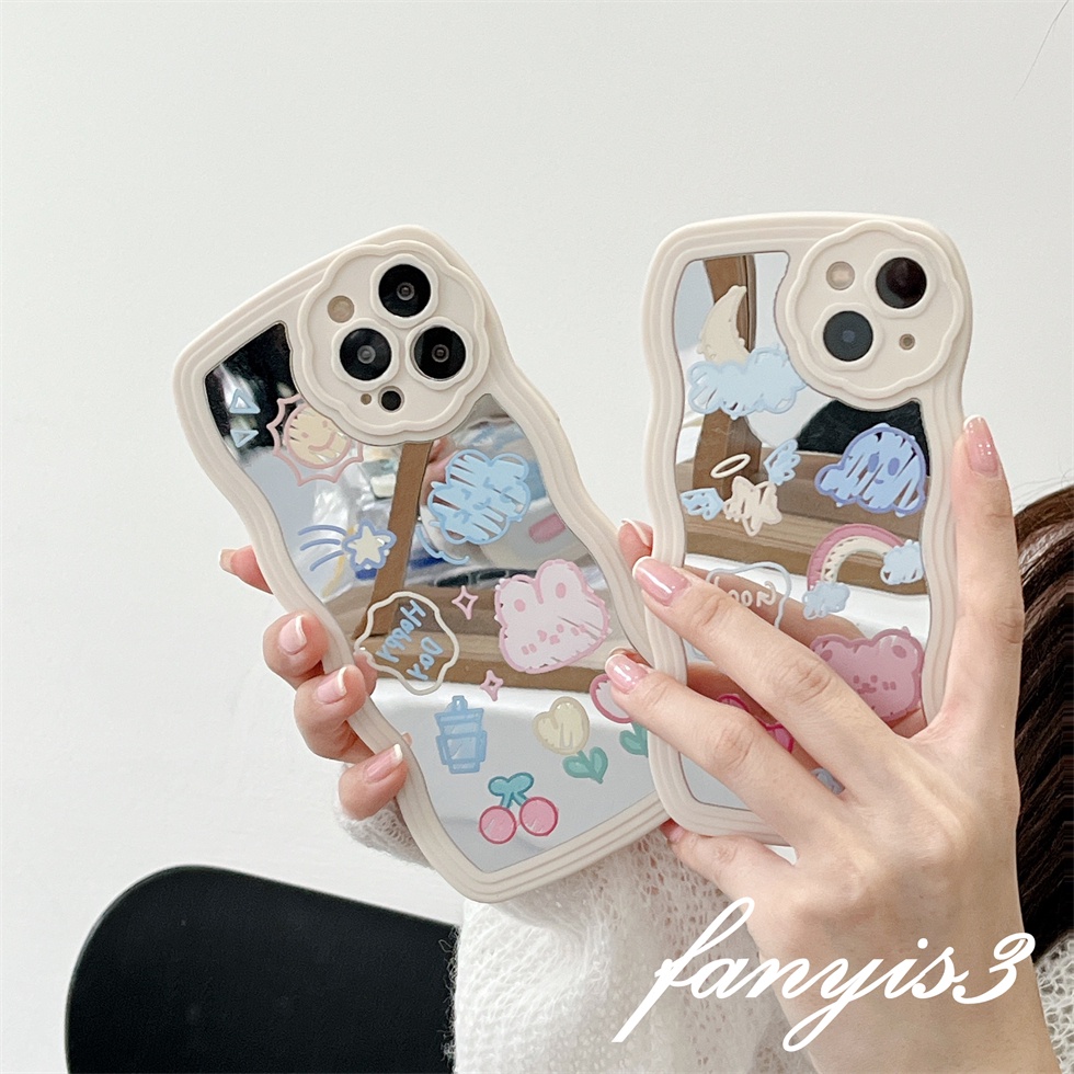 Ốp Điện Thoại Mềm Tráng Gương Họa Tiết Gợn Sóng Cho iPhone 13 12 11 Pro Max X XR Xs Max 8 7 Plus