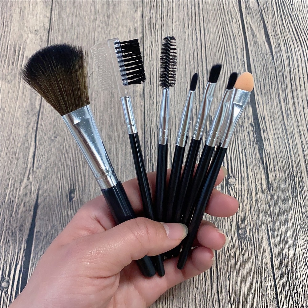 Set 7 Cọ Trang Điểm Phấn Mắt / Kem Nền / Lông Mày / Che Khuyết Điểm Màu Đen