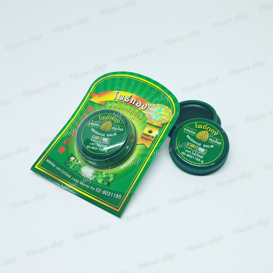 (KO Vĩ-8gram) 01 Dầu Cù Là Lá Bồ Đề Massage Balm (Pho Thong) Thái Lan