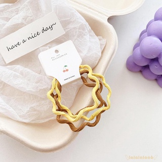 Laa6-4 Miếng Co Giãn Tóc Scrunchies Thời Trang Dây Buộc Tóc Sóng