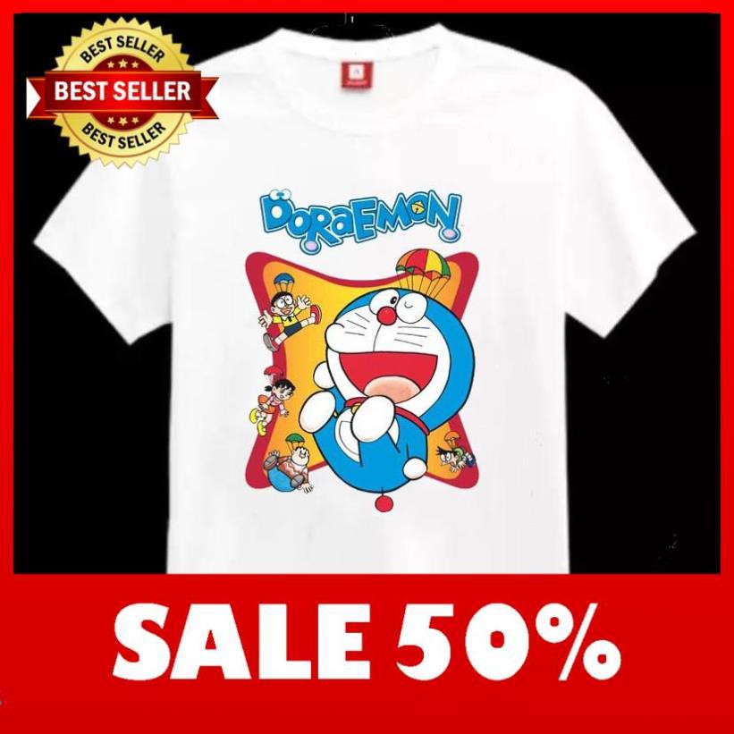 Áo thun nam nữ in hình Doraemon