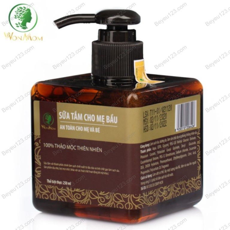 Sữa tắm dưỡng da Wonmom cho mẹ bầu và sau sinh 250ml - Việt Nam