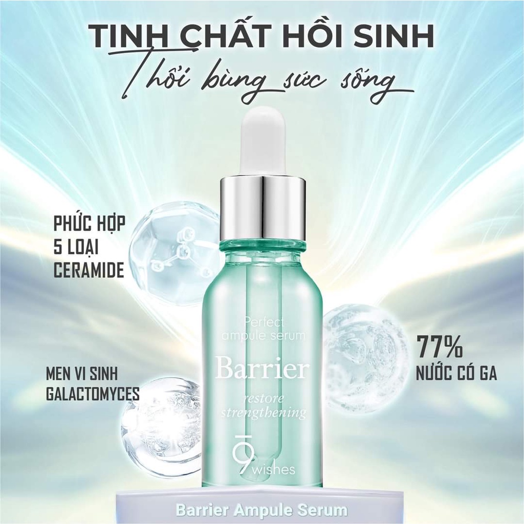 Tinh chất trẻ hóa da 9 Wishes Barrier Ampule Serum