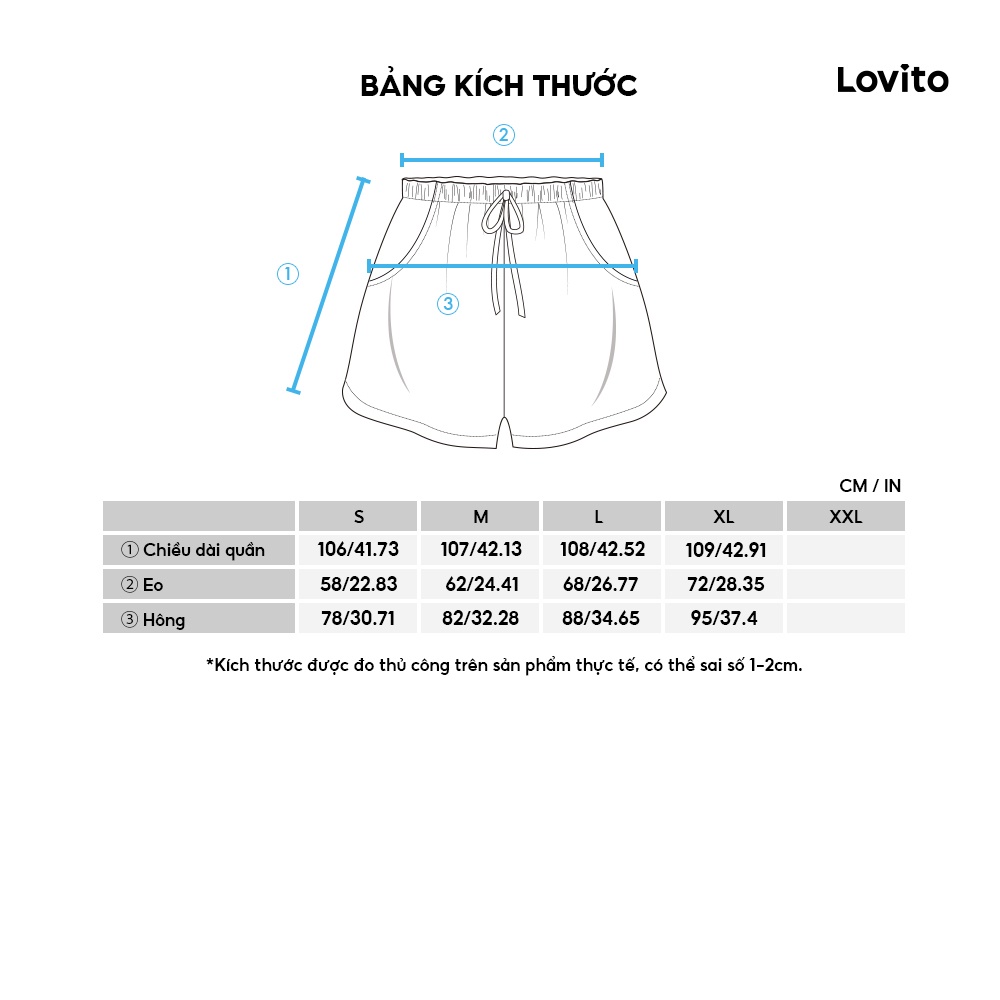 Quần dài Lovito L07004 màu đen trơn đơn giản
 | BigBuy360 - bigbuy360.vn